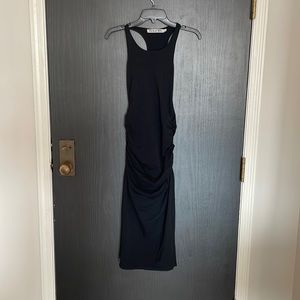 Michael Stars - Size Small Black Body con ruched midi dress